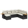 vidaXL 7-dijelni set vrtnih sofa od poliratana s jastucima crni