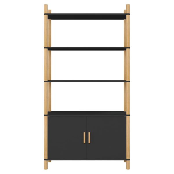 vidaXL Visoka komoda crna 80 x 40 x 153 cm od konstruiranog drva