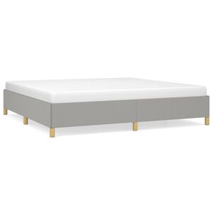 vidaXL Okvir za krevet bez madraca svjetlosivi 200 x 200 cm od tkanine