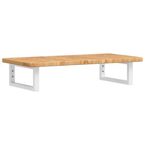 vidaXL Zidna polica za umivaonik od čelika i masivne hrastovine