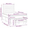 vidaXL Krevet s oprugama i madracem svjetlosivi 120x190 cm od tkanine