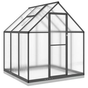 vidaXL Staklenik s okvirom antracit 169 x 169 x 202 cm aluminijski
