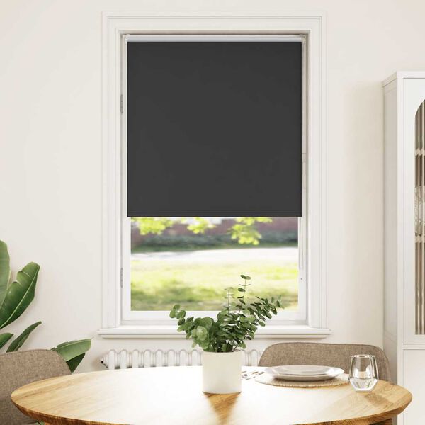 vidaXL Rolo zavjesa Blackout Black 75x130 cm &Scaron;irina tkanine 70,7 cm