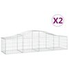 vidaXL Lučne gabionske ko&scaron;are 2 kom 200x50x40/60 cm pocinčano željezo