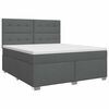 vidaXL Boxspring krevet s madracem Tamnosiva 140 x 190 cm Tkanina