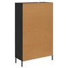 vidaXL Highboard s ladicama Corona Crni hrast 69,5 x 31 x 115 cm