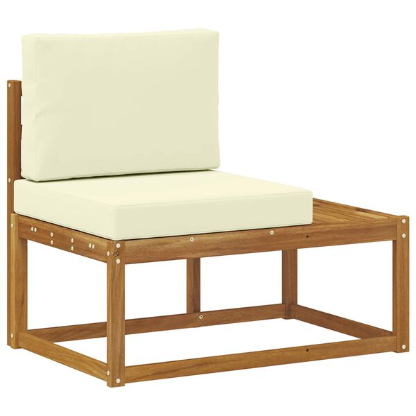 vidaXL Vanjski krajnji kauč s jastukom Prirodna 91 x 63 x 73 cm