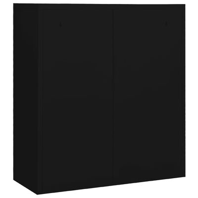 vidaXL Uredski ormarić crni 90 x 40 x 102 cm čelični