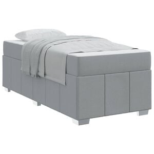 vidaXL Krevetna konstrukcija Svijetlo siva 80 x 200 cm tkanina