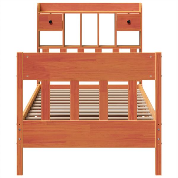 vidaXL Okvir kreveta bez madraca vo&scaron;tano smeđi 75 x 190 cm od borovine