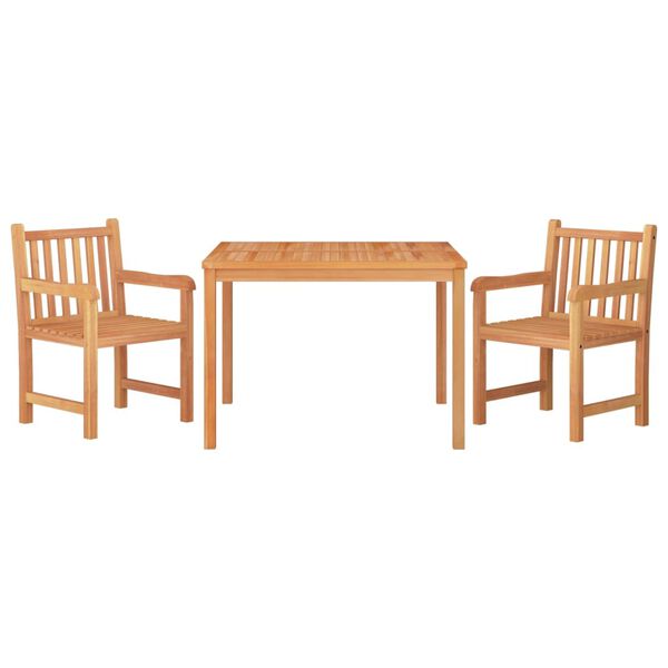 vidaXL 3-dijelni vrtni blagovaonski set od masivne tikovine