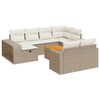 vidaXL 11-dijelni set vrtnih sofa od poliratana s jastucima bež