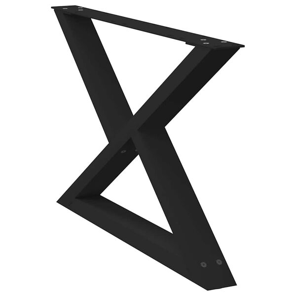 vidaXL Noge za klub stolić 2 kom Crne 70 x (42-43,3) cm Čelične