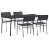 vidaXL Blagovaonski set 5 kom. Antracit 165 x 80 x 72 cm Čelik