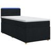 vidaXL Boxspring krevet s madracem Crna 80 x 200 cm Tkanina