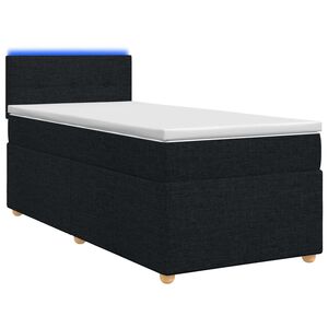 vidaXL Boxspring krevet s madracem Crna 80 x 200 cm Tkanina