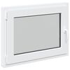 vidaXL Prozor za podrum RISOR 80 x 50 cm PVC i staklo Bijela