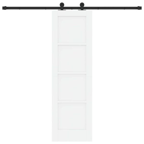 vidaXL Klizna vrata ORKDAL Bijelo 61 x 198,5 cm Čvrsto borovo drvo