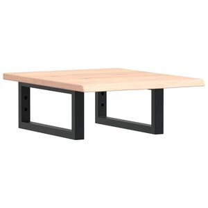 vidaXL Zidna polica za umivaonik od čelika i masivne hrastovine