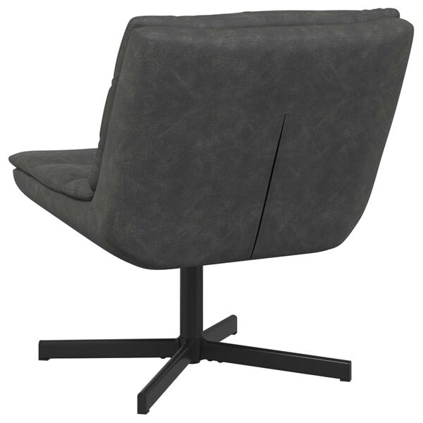 vidaXL Stolica na kotačiće Crna 63 x 75 x 76 cm Antikni PU