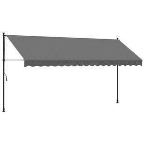 vidaXL Tenda na uvlačenje antracit 400 x 150 cm od tkanine i čelika
