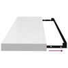 vidaXL Plutajuća zidna polica visoki sjaj bijela 90x23,5x3,8 cm MDF