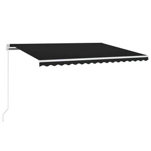 vidaXL Automatska tenda sa senzorom za vjetar LED 450x300 cm antracit