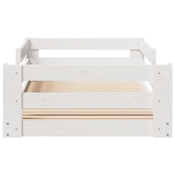 vidaXL Okvir kreveta bez madraca bijeli 80x160 cm puno drvo bor