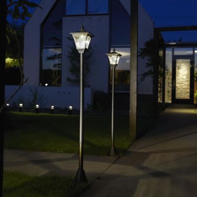 Luxform solarna vrtna LED stupna svjetiljka Casablanca crna 31159