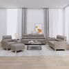 vidaXL 4-dijelni set sofa s jastucima smeđesivi od tkanine