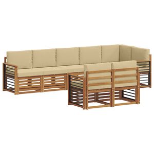 vidaXL Set vanjskih sofa 8 kom. Prirodna i bež Poliester