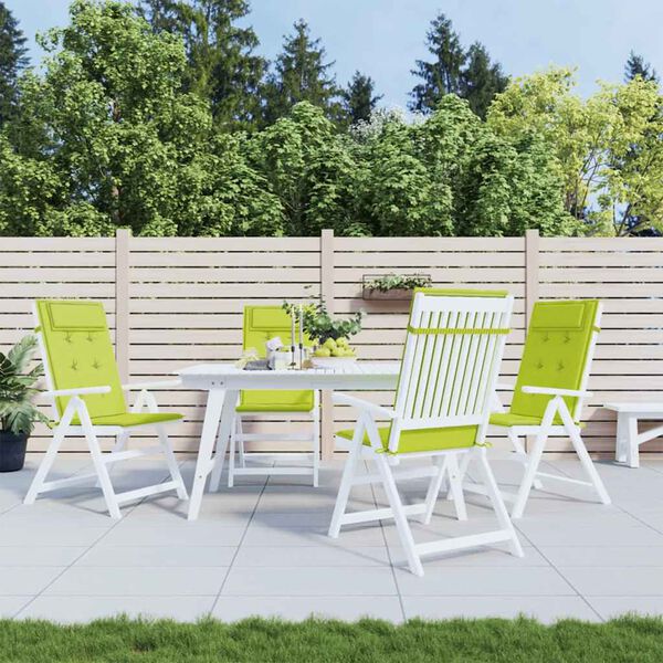 vidaXL Jastuci za stolicu s visokim naslonom 4 kom zeleni od tkanine