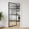 vidaXL Vrata za dom 102 x 201,5 x 3,5 cm Aluminij i kaljeno staklo
