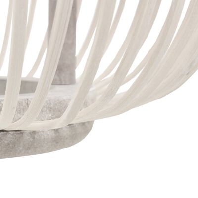 vidaXL Viseća svjetiljka bijela od vrbe 40 W 30 x 22 cm kuglasta E27
