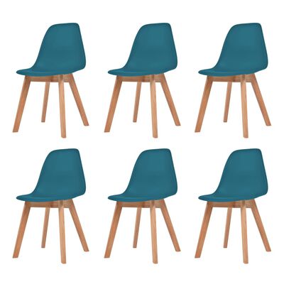 vidaXL Blagovaonske stolice 6 kom tirkizne plastične