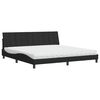 vidaXL Krevet s madracem Hanko crni 200x200 cm bar&scaron;unasti