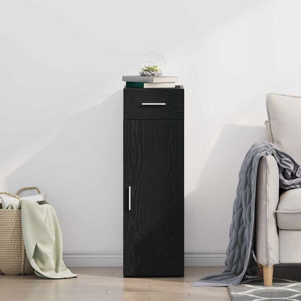 vidaXL Kreveta s ladicama Crni hrast 30 x 42,5 x 93 cm