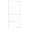 vidaXL Sobna vrata bijela 102x201,5 cm kaljeno staklo i aluminij tanka