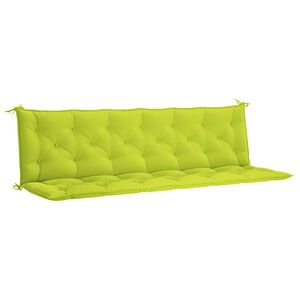 vidaXL Jastuk za vrtnu klupu jarkozeleni 200x(50+50)x7 cm od tkanine