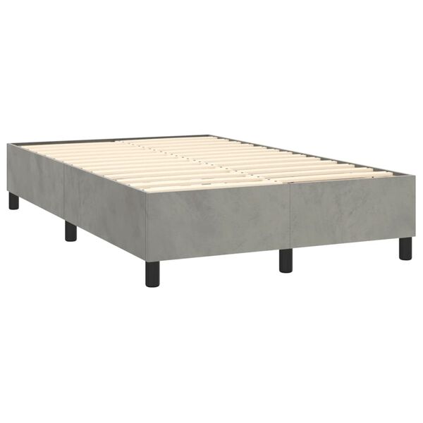 vidaXL Box spring krevet s madracem svjetlosivi 120x200 cm bar&scaron;unasti