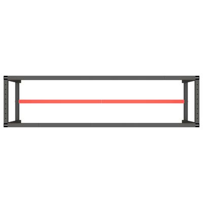 vidaXL Okvir za radni stol mat crni i mat crveni 210x50x79 cm metalni