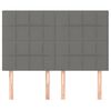vidaXL Uzglavlje tamno sivo 144x5x118/128 cm tkanina