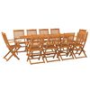 vidaXL 11-dijelni vrtni blagovaonski set 220x90x75 cm bagremovog drva
