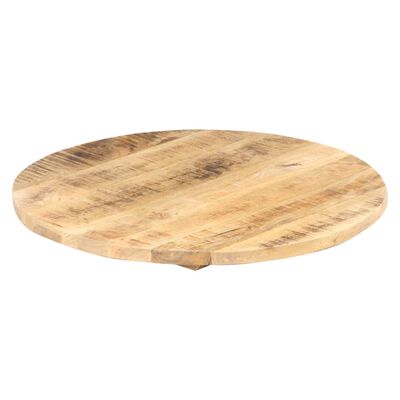 vidaXL Stolna ploča od masivnog drva manga okrugla 25 - 27 mm 80 cm
