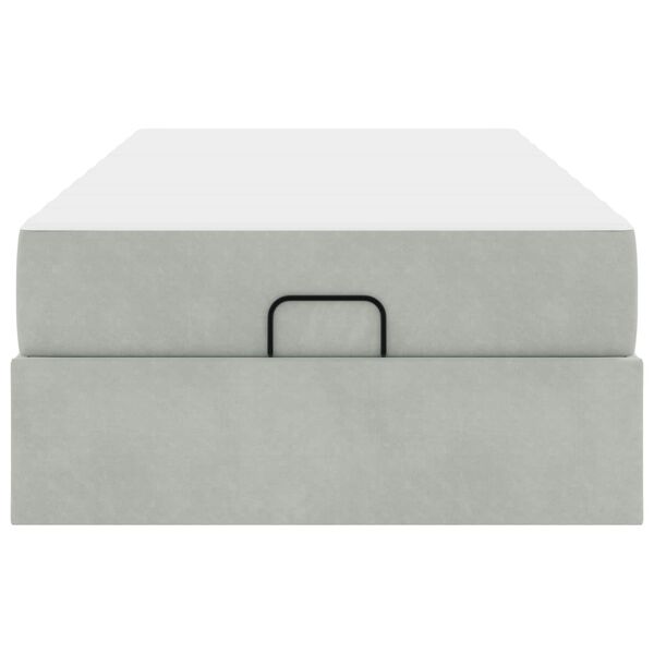 vidaXL Okvir kreveta s madracem s madracem 2 pcs Svjetlosiva Bar&scaron;un