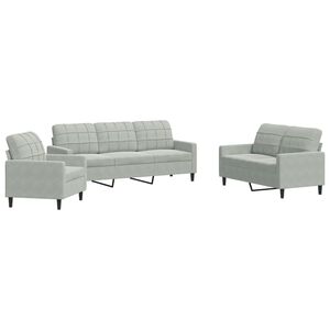 vidaXL 3-dijelni set sofa s jastucima crni bar&scaron;unasti