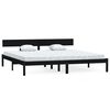 vidaXL Okvir za krevet od masivne borovine crni 200 x 200 cm