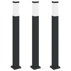 vidaXL Stupić za zidne svjetiljke 3 kom 80 cm crne IP44