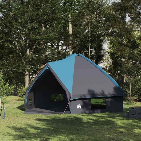 vidaXL Teepee šator s krovom Plava i siva 490 x 410 x 210 cm