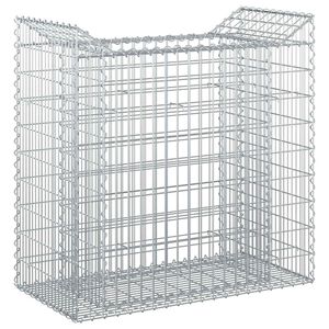 vidaXL Gabionski uzdignuti krevet 50 x 100 x 100 cm Pocinčani čelik